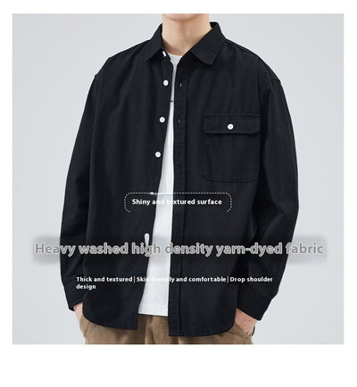 Camisa Suelta de Algodón Premium para Hombre - Image 22