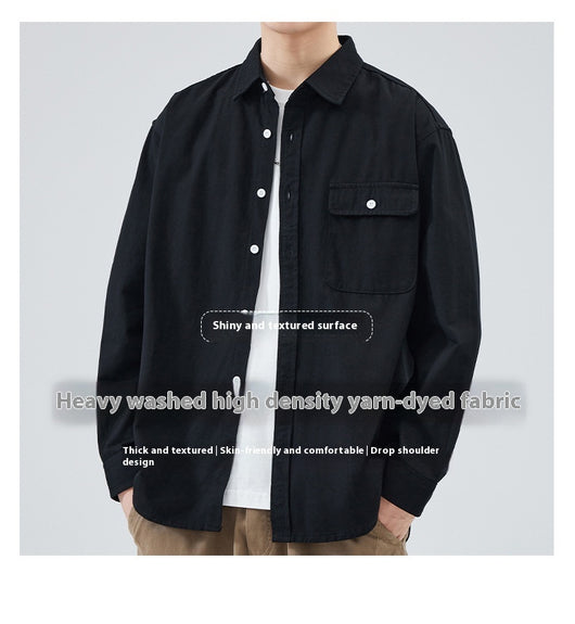 Camisa Suelta de Algodón Premium para Hombre - Image 22