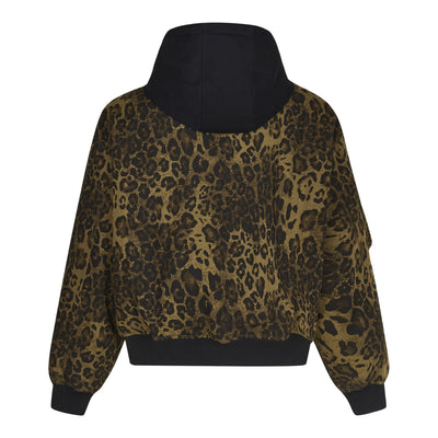 Conjunto Abrigo Vintage Leopardo con Capucha - Invierno Acolchado - Image 3