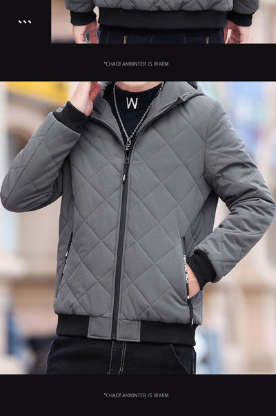 Chaqueta Acolchada de Felpa con Diseño de Rombos - Image 10