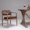 Silla Retro de Madera Maciza con Respaldo y Reposabrazos para Café
