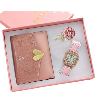 Juego de Regalo: Cinturón Cartera, Broche y Reloj para Dama - Image 5