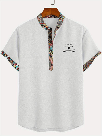 Playera Estampada 3D Estilo Europeo Americano con Botones para Jóvenes - Image 14