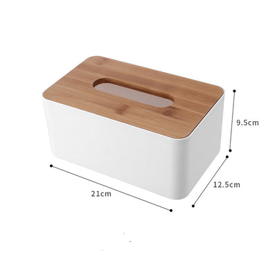 Dispensador de Pañuelos con Cubierta de Bambú Impermeable para Cocina - Image 10