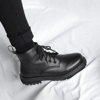 Botas Martin de Cuero Negro para Hombre - Estilo Alto - Image 12