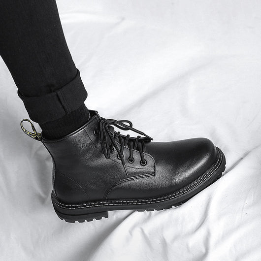 Botas Martin de Cuero Negro para Hombre - Estilo Alto - Image 12