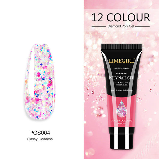 Gel de Extensión de Uñas con Purpurina de 12 Colores - Sin Dolor - Image 20