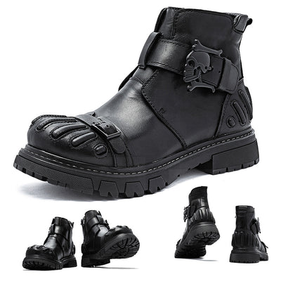 Botas Martin de Cuero para Hombre - Estilo Punk Rock con Suela Industrial - Image 5