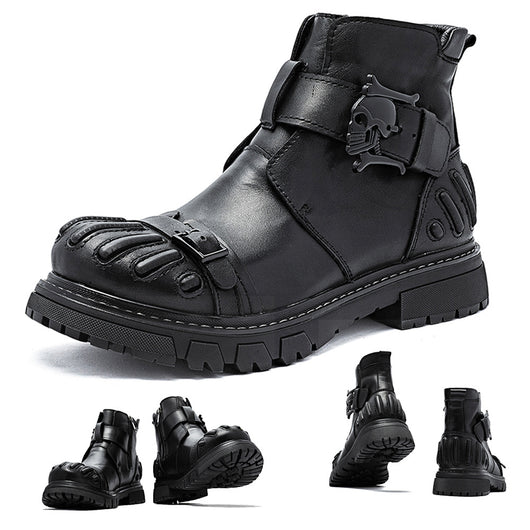 Botas Martin de Cuero para Hombre - Estilo Punk Rock con Suela Industrial - Image 5