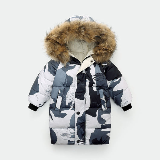 Abrigo Infantil Grueso con Cuello de Pelaje - Talla Mediana y Grande - Image 12