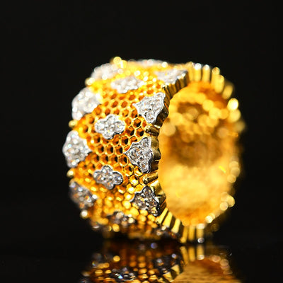 Anillo de Diamante Vintage con Encaje Ancho - Image 12