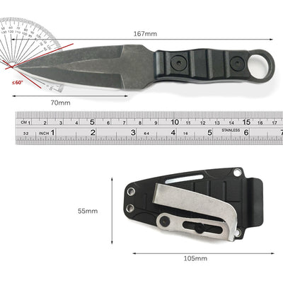 Cuchillo de Campamento Portátil de Alta Dureza con Hoja Recta - Image 17
