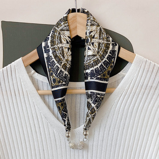 Pañuelo de Seda con Cierre Magnético - Protección y Elegancia para el Cuello - Image 3