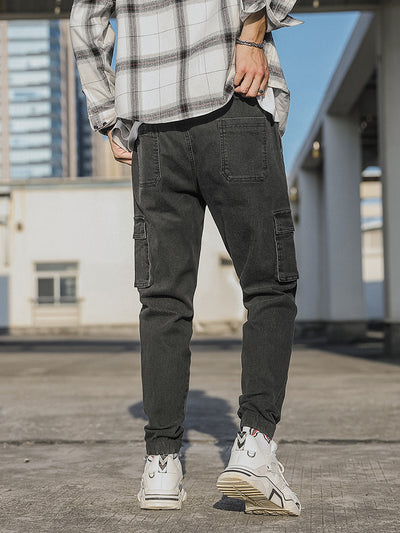 Pantalones Cargo Retro Japoneses Talla Grande Holgados Estilo Casual - Image 6