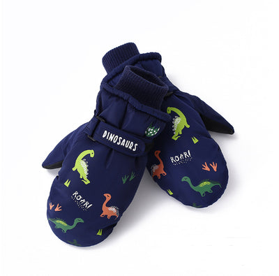 Guantes de Esquí Infantiles Dinosaurio con Forro Polar Cálido - Image 12