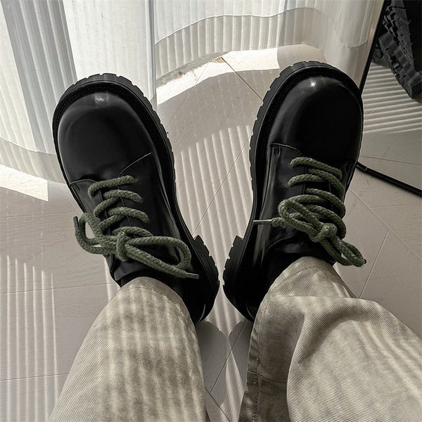 Zapatos Casuales de Cuero con Plataforma Elevadora para Hombre Big Head Derby
