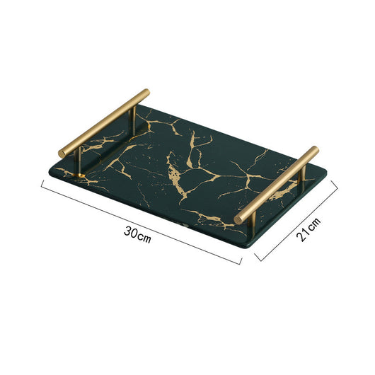 Bandeja Rectangular de Cerámica con Vetas de Mármol - Image 11