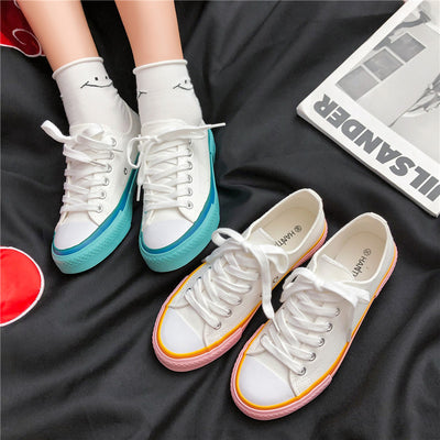 Zapatillas de Lona Azul Clásicas para Mujer