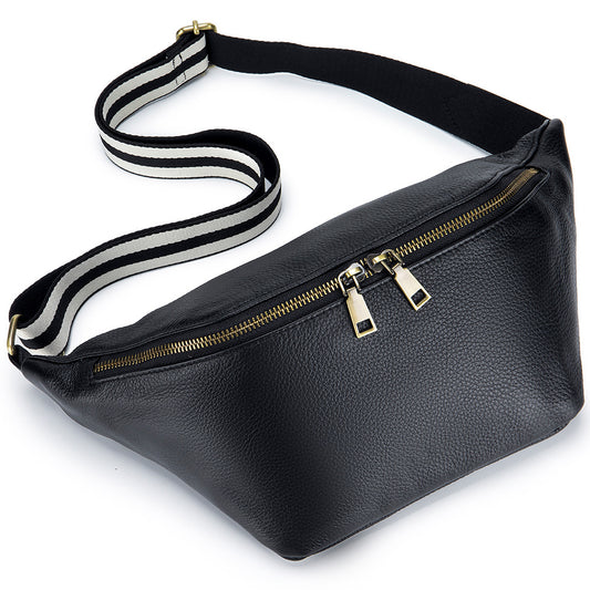 Bolso Mensajero de Cuero Genuino para Mujer - Gran Capacidad, Estilo Casual