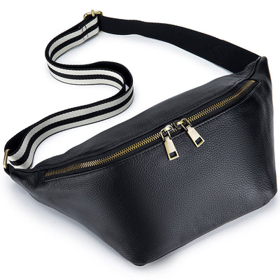 Bolso Mensajero de Cuero Genuino para Mujer - Gran Capacidad, Estilo Casual