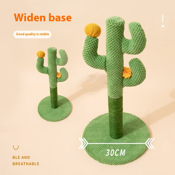 Rascador de Cactus para Gatos con Poste Sisal y Plataforma Escaladora