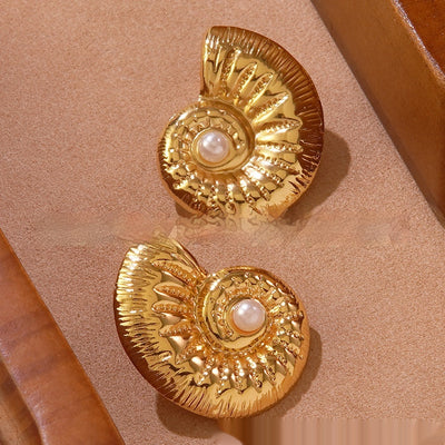 Aretes de Perla Concha Marina - Diseño Playa Chic - Image 3