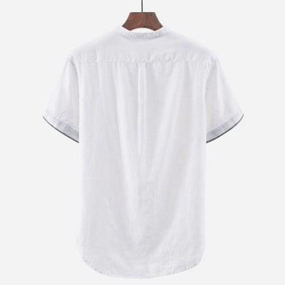 Camisa Hombre Algodón y Lino con Contraste - Image 10