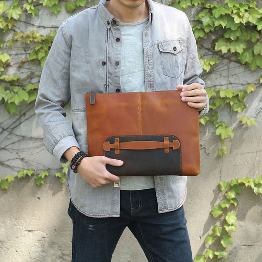 Cartera de Cuero Retro para Hombre - Gran Capacidad