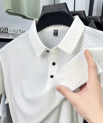 Playera Polo Hombre Jacquard Cuadros Transpirable Verano - Image 12