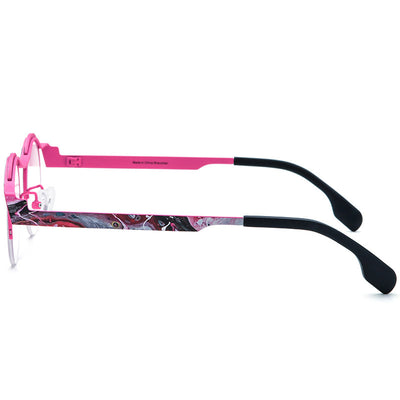 Gafas Redondas para Miopía en Titanio Ultraligero con Cristales de Color - Image 3