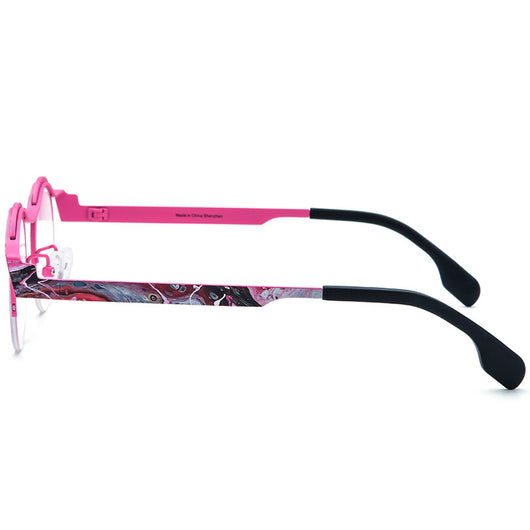 Gafas Redondas para Miopía en Titanio Ultraligero con Cristales de Color - Image 3