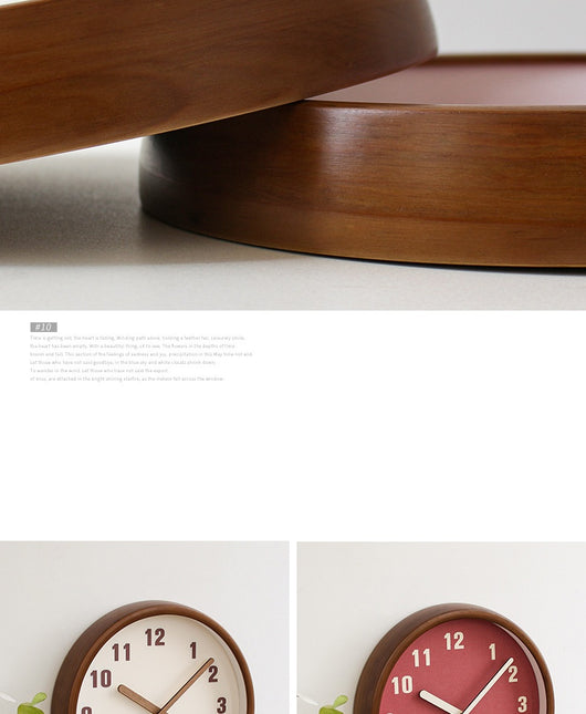 Reloj de Pared Minimalista Moderno en Madera Maciza Estilo Retro - Image 17