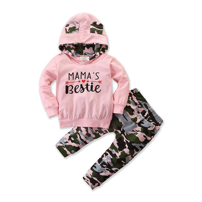 Conjunto de Sudadera con Capucha y Pantalón Camuflado para Niña - Estilo Primavera Otoño - Image 4