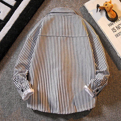 Chaqueta Infantil Coreana Plus Terciopelo Primavera Otoño Tendencia - Image 5