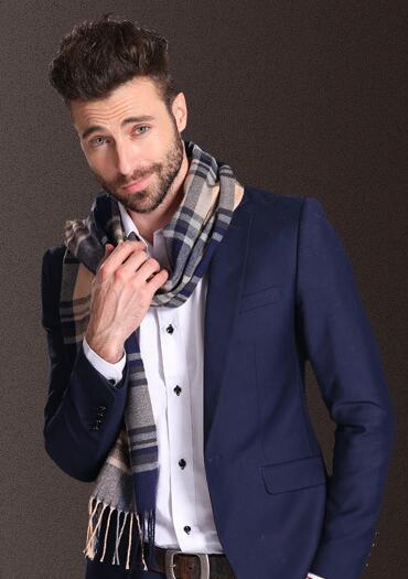 Bufanda Escocesa para Hombre Invierno Cálida Estilo Europa - Image 6