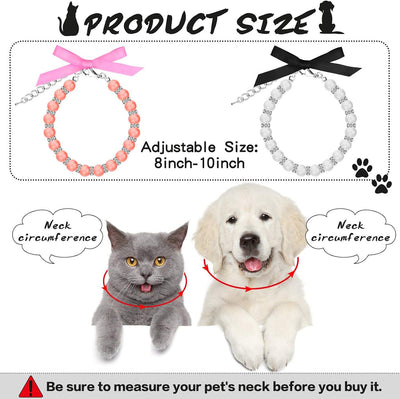 Collar de Perlas y Diamantes para Perros Pequeños - Accesorios Bling con Cristales - Image 9