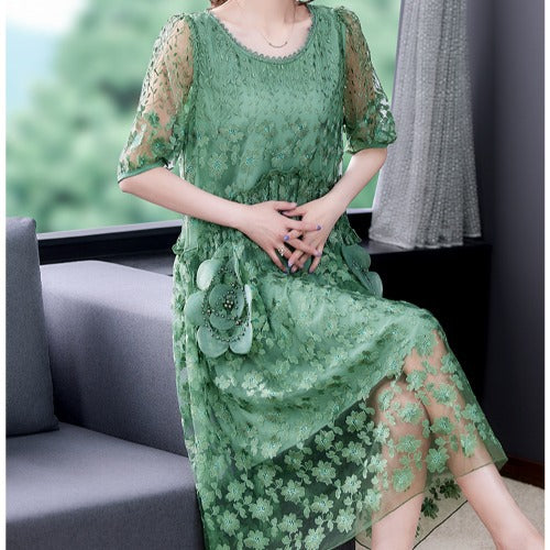 Vestido Floral Holgado Talla Grande - Elegancia y Comodidad para el Verano - Image 8