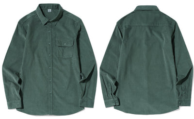 Camisa Casual de Pana para Hombre con Manga Larga - Image 10