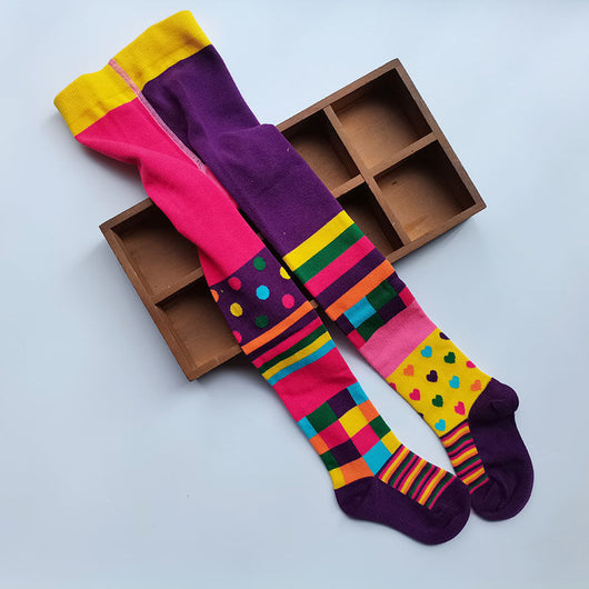 Medias Escolares de Contraste de Colores para Niñas - Algodón Premium - Image 15