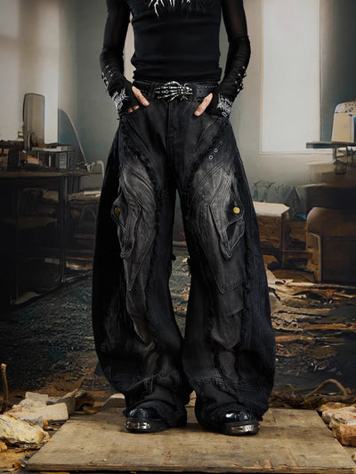 Jeans Holgados Desgastados con Bordes Crudos Estilo Urban - Image 23