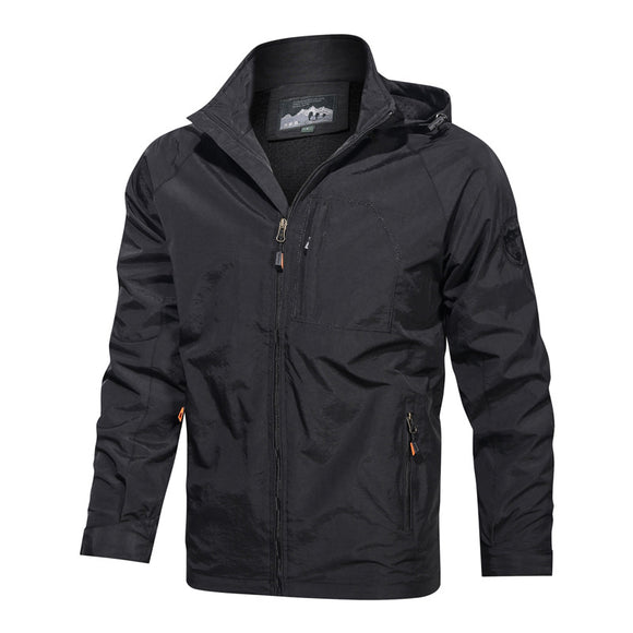 Chaqueta Impermeable para Montaña con Capucha - Talla Grande Hombre
