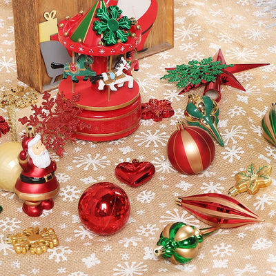 Set de 88 Bolas Navideñas Decorativas de Formas Especiales - Image 6
