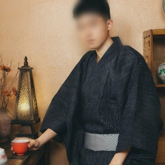 Kimono Formal Tradicional Japonés para Hombre - Image 14