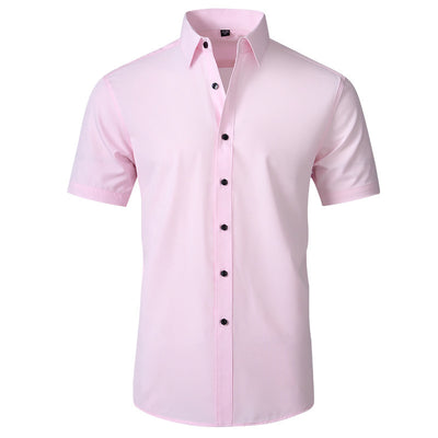 Camisa Slim Fit Coreana de Color Sólido para Hombre - Image 9