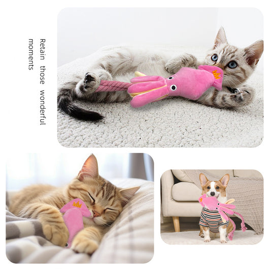 Juguete para Perro Pulpo Adorable con Sonido y Cuerda - Juguete Interactivo para Mascotas - Image 6