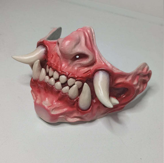 Máscara de Látex Terrorífica de Media Cara con Dientes de Horror - Image 7