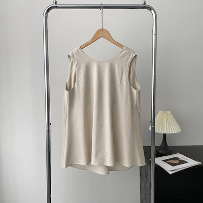 Blusa Suelta sin Mangas Largo Medio - Image 22