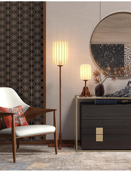 Lámpara de Piso Estilo Chino para Sala de Té Zen - Image 12