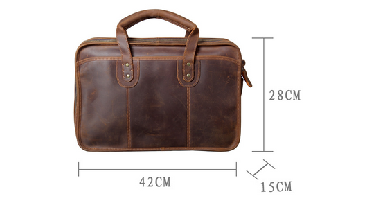 Bolsa para Laptop de Cuero Genuino Hecha a Mano - Image 19