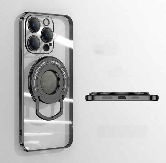 Funda Magnética iPhone 15 con Soporte Invisible - Protección Transparente y Elegante - Image 5